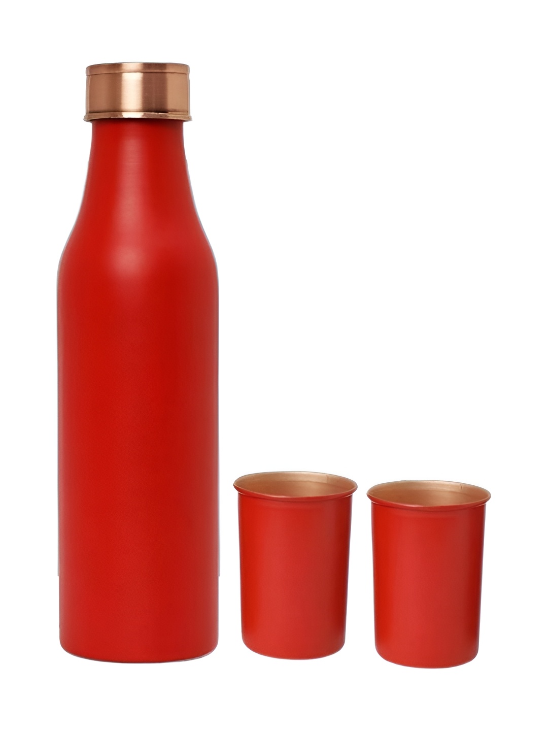 INTERNATIONAL GIFT Red 3 Pieces Pure Copper Water Bottle & Glass Set With Velvet Box
INTERNATIONAL GIFT Red 3 Pieces Pure Copper Water Bottle & Glass Set With Velvet Box