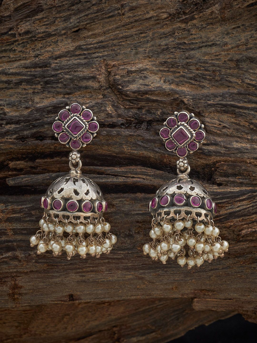 Kushal's Fashion Jewellery 92.5 Silver Oxidised Silver Plated Jhumkas Earrings
Kushal's Fashion Jewellery 92.5 Silver Oxidised Silver Plated Jhumkas Earrings