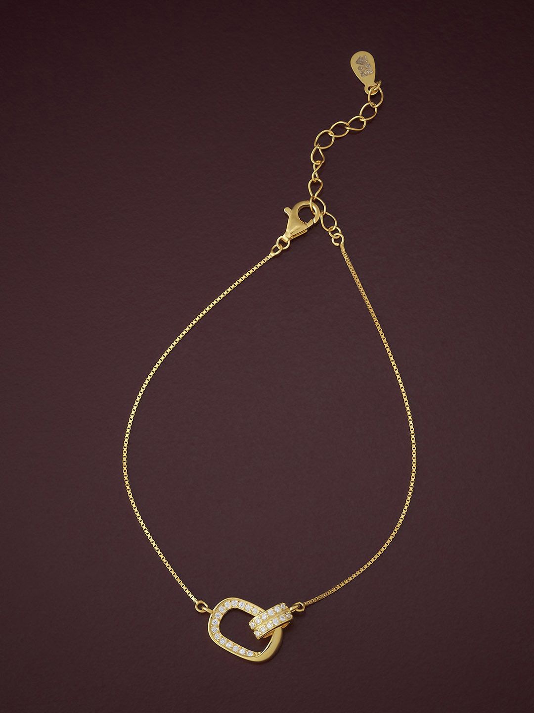 Kushal's Fashion Jewellery 92.5 Sterling Silver Gold-Plated Cubic Zirconia Link Bracelet
Kushal's Fashion Jewellery 92.5 Sterling Silver Gold-Plated Cubic Zirconia Link Bracelet