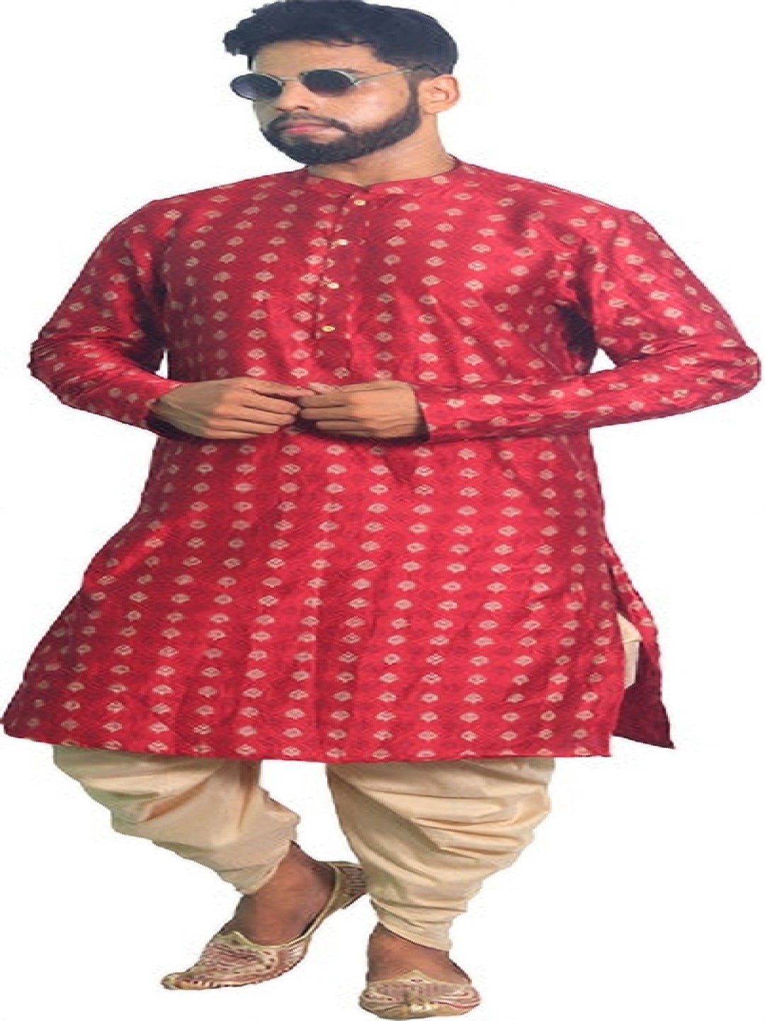 House of Aqss Ethnic Motifs Woven Design Mandarin Collar Straight Kurta With Dhoti Pants, Red
House of Aqss Ethnic Motifs Woven Design Mandarin Collar Straight Kurta With Dhoti Pants, Red