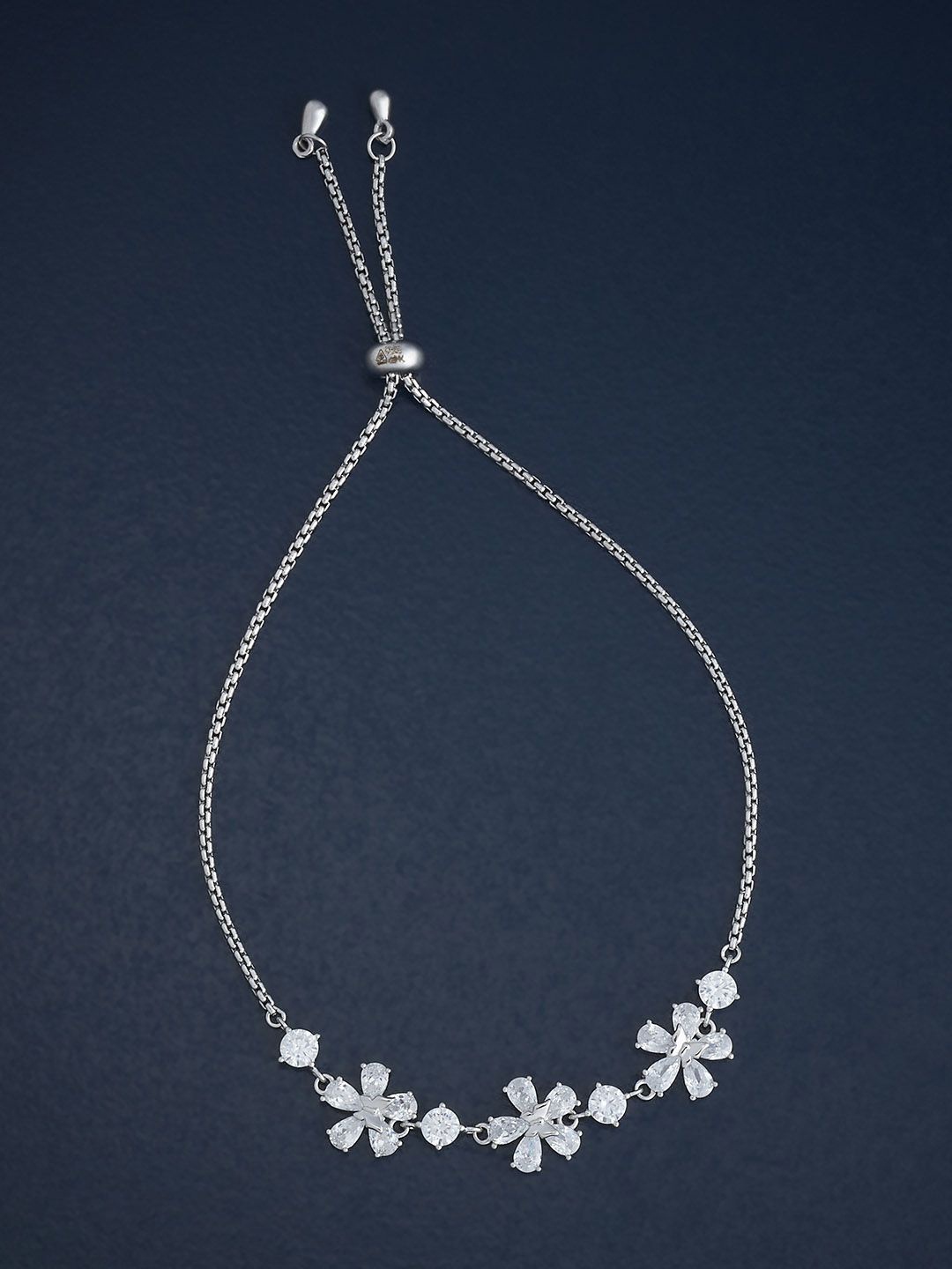Kushal's Fashion Jewellery Women 92.5 Sterling Silver Rhodium-Plated CZ Link Bracelet
Kushal's Fashion Jewellery Women 92.5 Sterling Silver Rhodium-Plated CZ Link Bracelet
