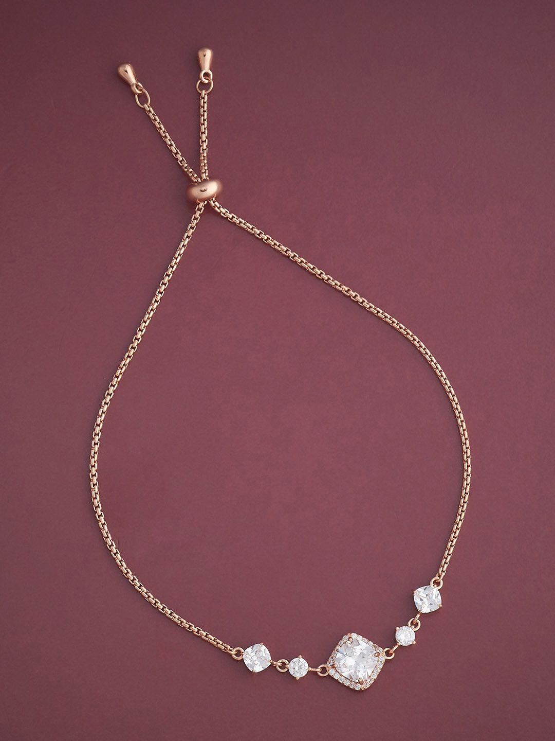 Kushal's Fashion Jewellery Women 92.5 Sterling Silver Rose Gold-Plated CZ Link Bracelet
Kushal's Fashion Jewellery Women 92.5 Sterling Silver Rose Gold-Plated CZ Link Bracelet