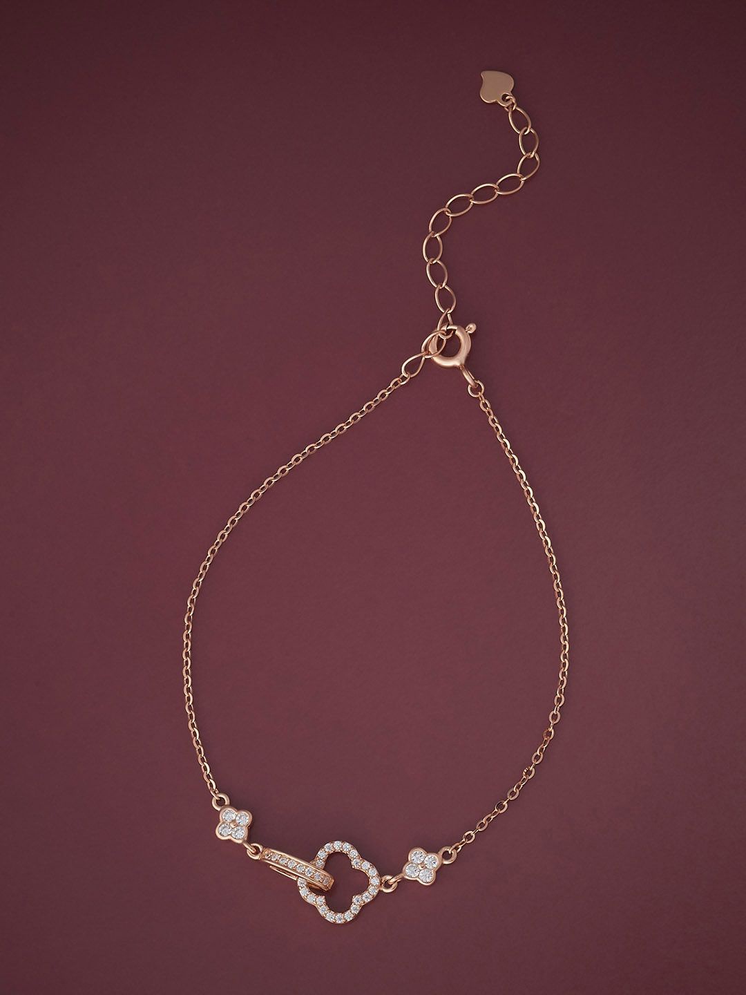 Kushal's Fashion Jewellery 92.5 Sterling Silver Rose Gold-Plated Cubic Zirconia Bracelet
Kushal's Fashion Jewellery 92.5 Sterling Silver Rose Gold-Plated Cubic Zirconia Bracelet