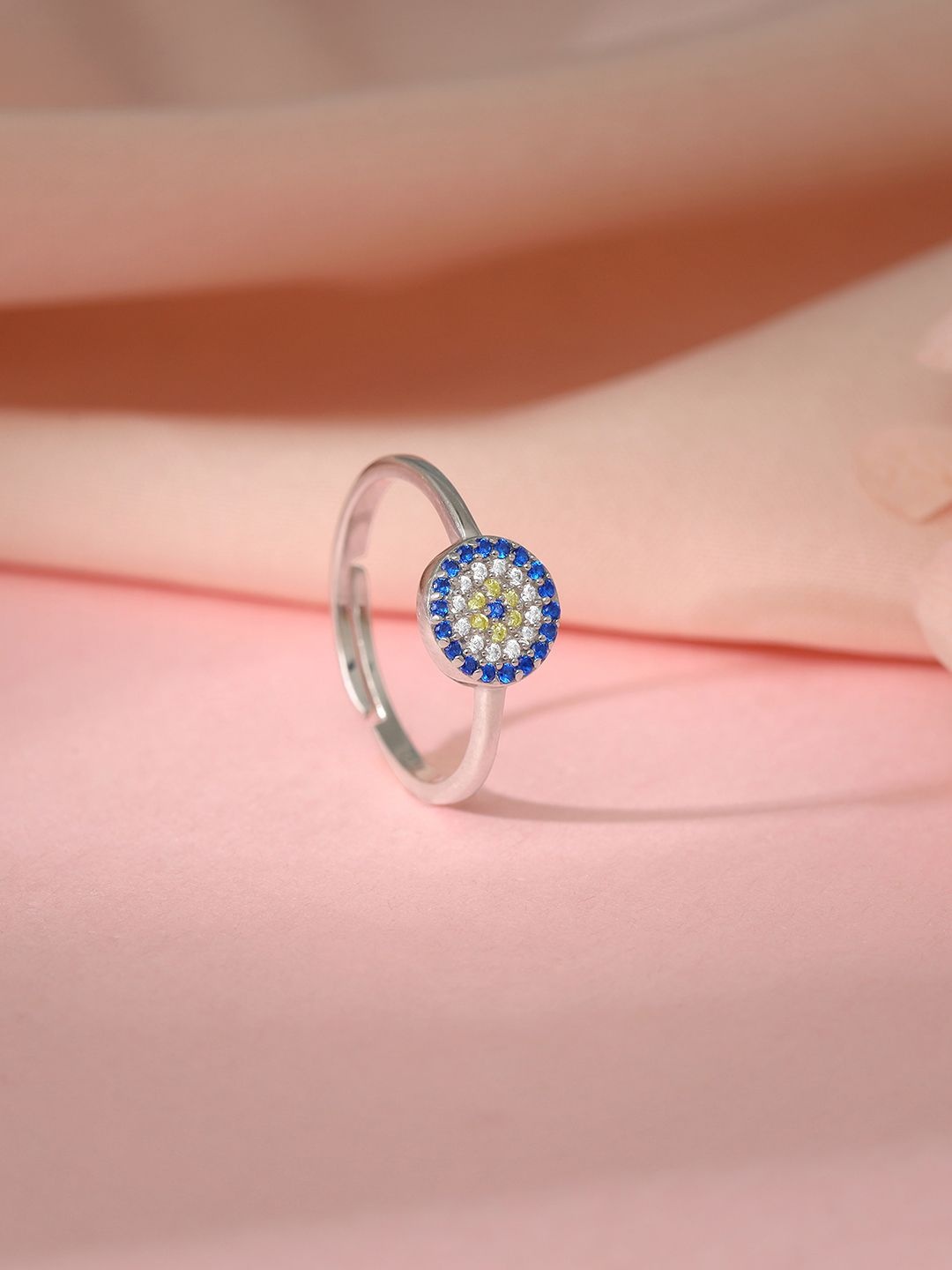 GIVA 925 Sterling Silver Classic Blue Rhodium-Plated CZ Studded Adjustable Ring
GIVA 925 Sterling Silver Classic Blue Rhodium-Plated CZ Studded Adjustable Ring
