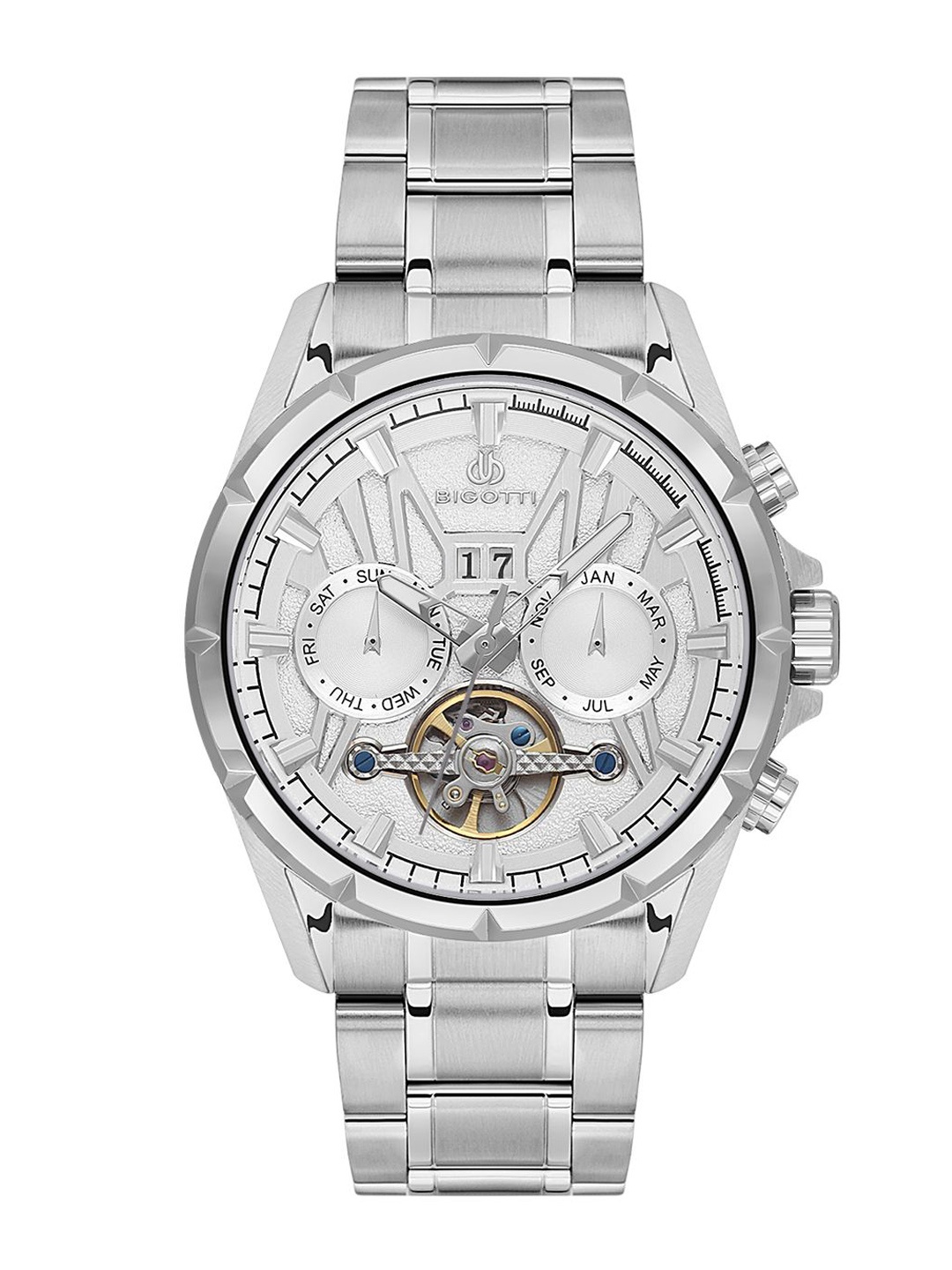 BIGOTTI Men Dial Raffinata & Bracelet Style Straps Analogue Watch BG.1.10597-1, Silver
BIGOTTI Men Dial Raffinata & Bracelet Style Straps Analogue Watch BG.1.10597-1, Silver