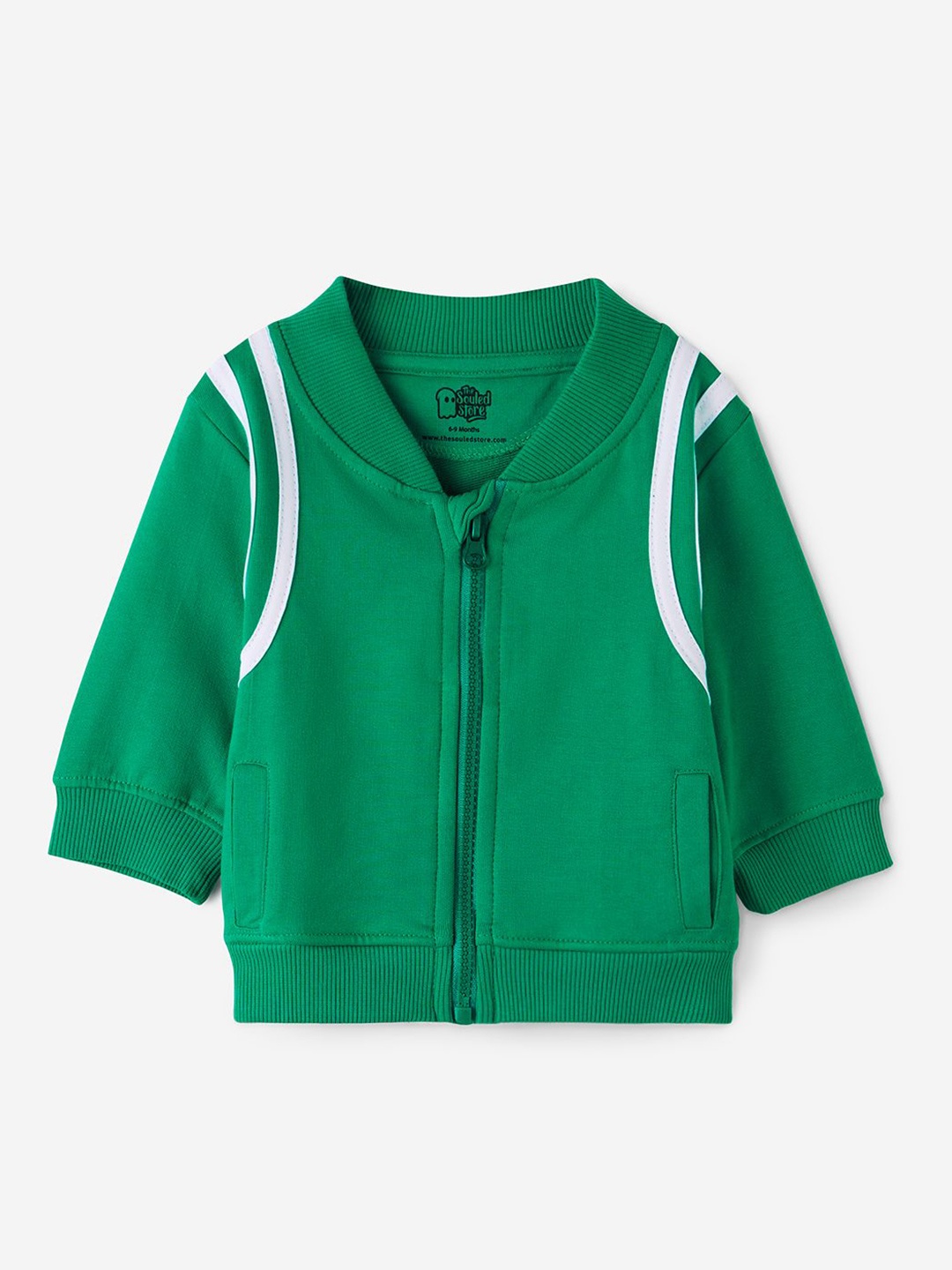 The Souled Store Boys Stand Collar Striped Cotton Casual Lightweight Varsity Jacket, Green
The Souled Store Boys Stand Collar Striped Cotton Casual Lightweight Varsity Jacket, Green