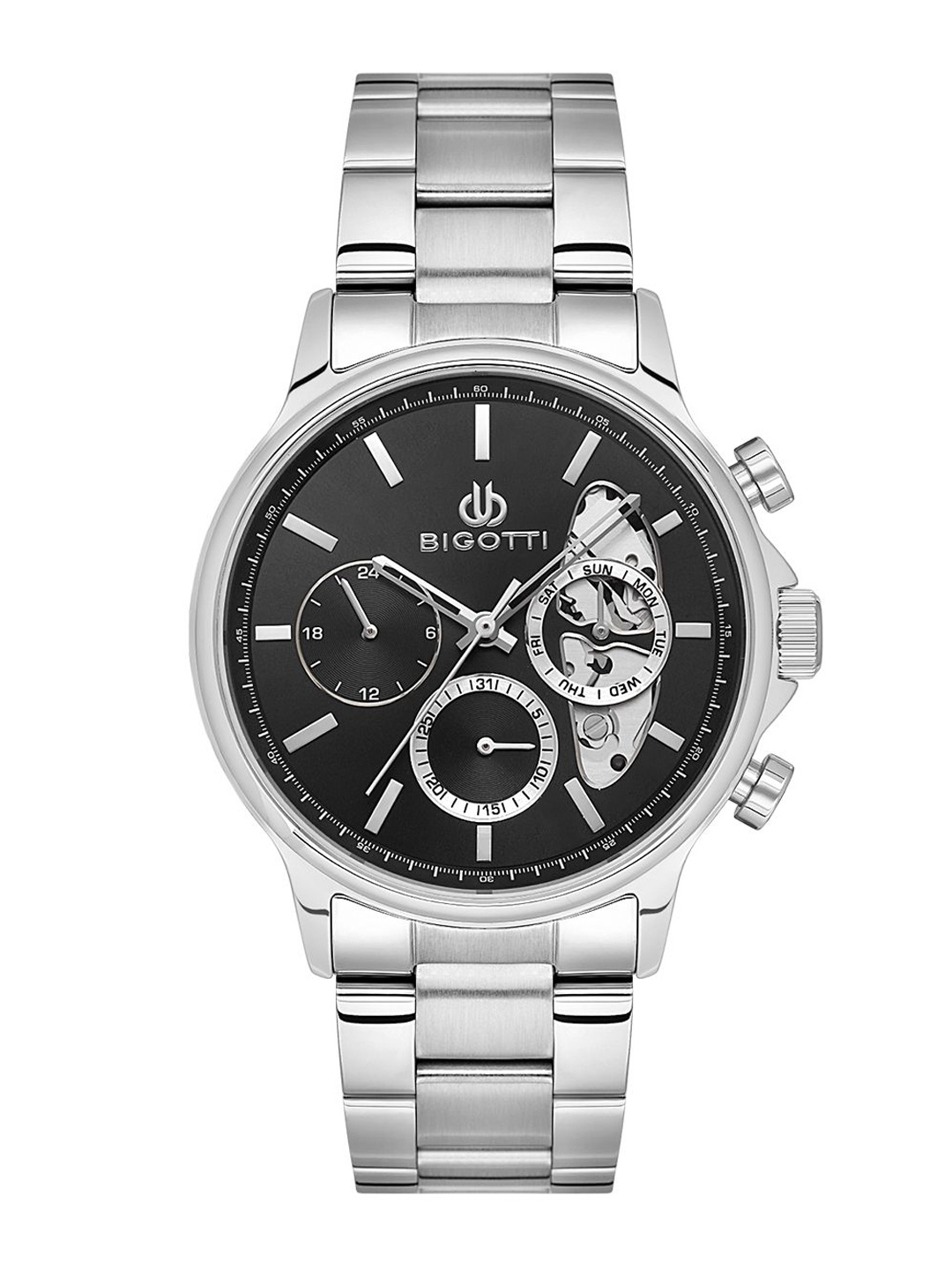 BIGOTTI Men Raffinato Dial & Stainless Steel Bracelet Style Analogue Watch BG.1.10593-2, Black
BIGOTTI Men Raffinato Dial & Stainless Steel Bracelet Style Analogue Watch BG.1.10593-2, Black