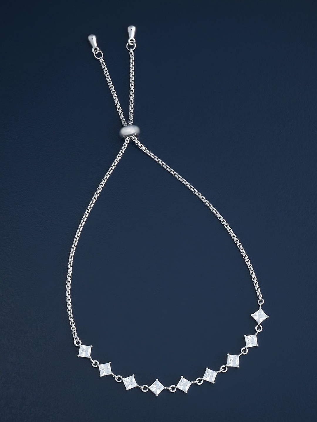 Kushal's Fashion Jewellery 92.5 Sterling Silver Rhodium-Plated Cubic Zirconia Bracelet
Kushal's Fashion Jewellery 92.5 Sterling Silver Rhodium-Plated Cubic Zirconia Bracelet