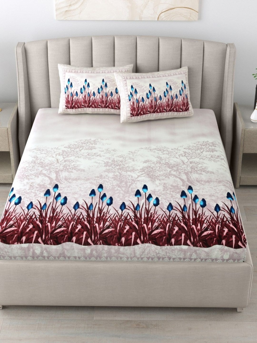 BED-SHEET.COM Maroon & Cream Floral Printed Cotton 180 TC King Bedsheet Set 2.28m x 2.74m
BED-SHEET.COM Maroon & Cream Floral Printed Cotton 180 TC King Bedsheet Set 2.28m x 2.74m
