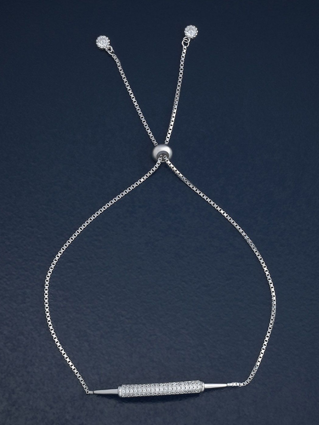Kushal's Fashion Jewellery 92.5 Sterling Silver CZ Rhodium-Plated Wraparound Bracelet
Kushal's Fashion Jewellery 92.5 Sterling Silver CZ Rhodium-Plated Wraparound Bracelet
