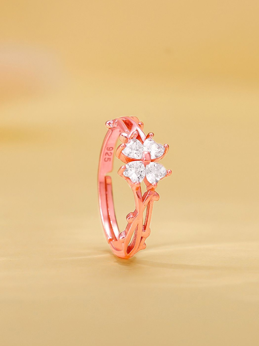 GIVA 925 Sterling Silver Rose Gold-Plated CZ Studded When We Met Adjustable Finger Ring
GIVA 925 Sterling Silver Rose Gold-Plated CZ Studded When We Met Adjustable Finger Ring
