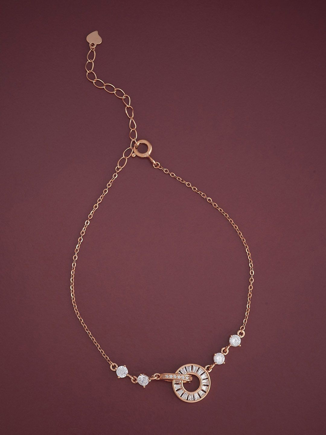 Kushal's Fashion Jewellery Women 92.5 Sterling Silver Rose Gold-Plated Link Bracelet
Kushal's Fashion Jewellery Women 92.5 Sterling Silver Rose Gold-Plated Link Bracelet