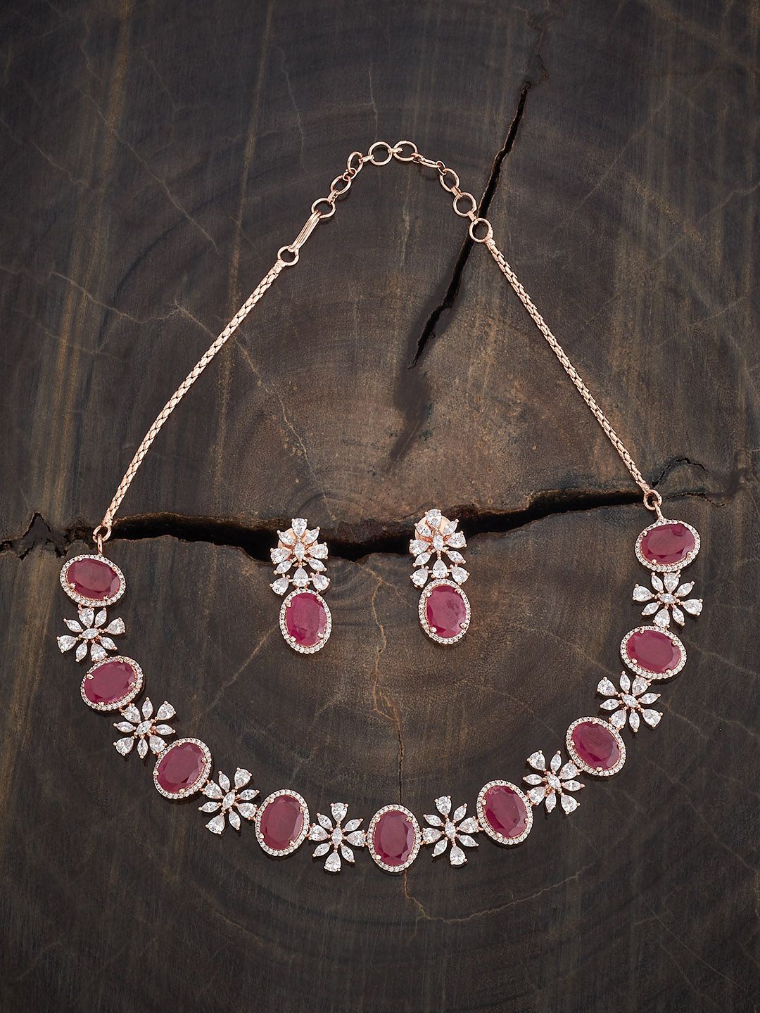Kushal's Fashion Jewellery Ruby Rose Gold-Plated Cubic Zirconia-Studded Jewellery Set
Kushal's Fashion Jewellery Ruby Rose Gold-Plated Cubic Zirconia-Studded Jewellery Set