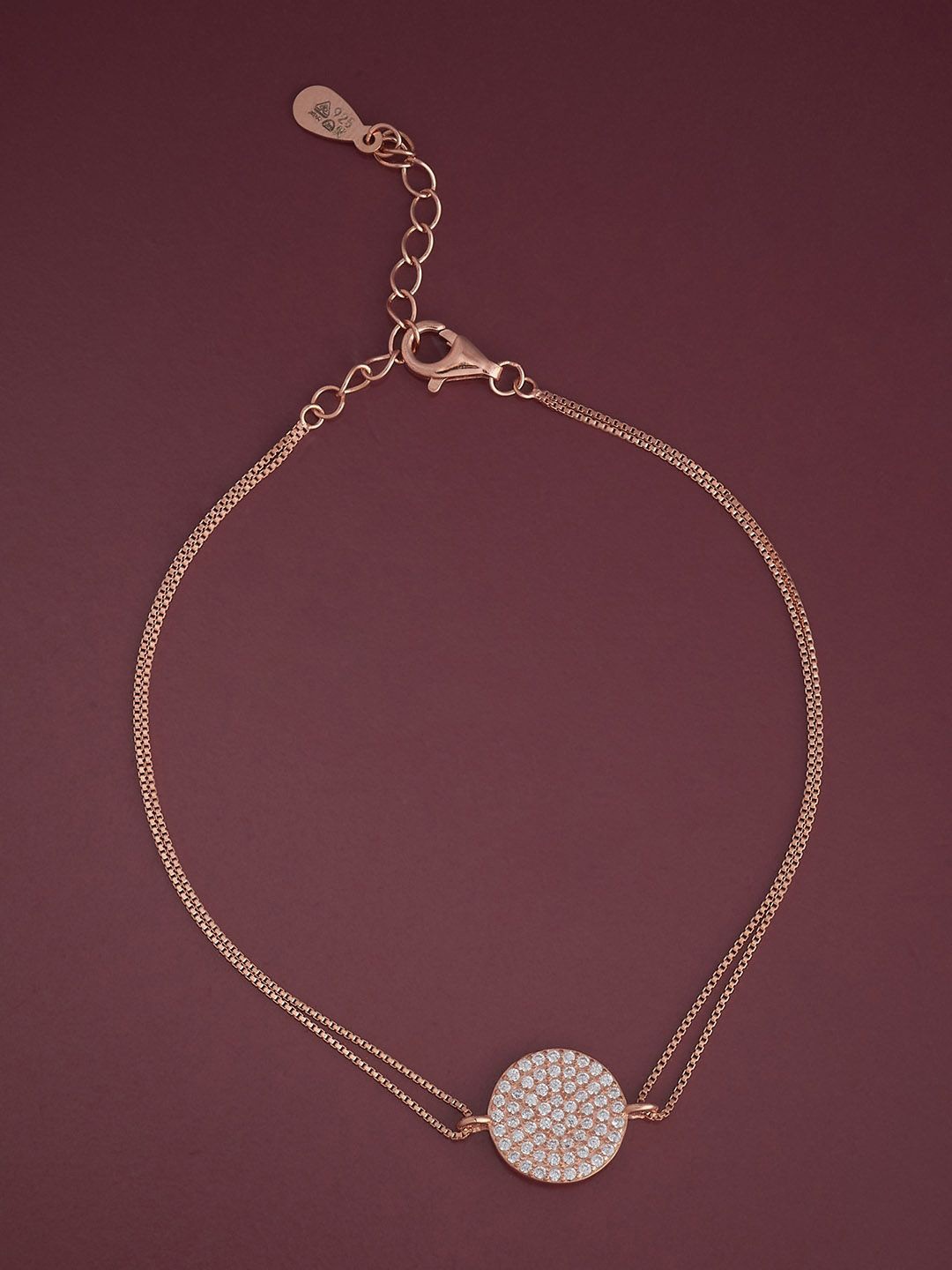 Kushal's Fashion Jewellery Women 92.5 Sterling Silver Rose Gold-Plated CZ Link Bracelet
Kushal's Fashion Jewellery Women 92.5 Sterling Silver Rose Gold-Plated CZ Link Bracelet