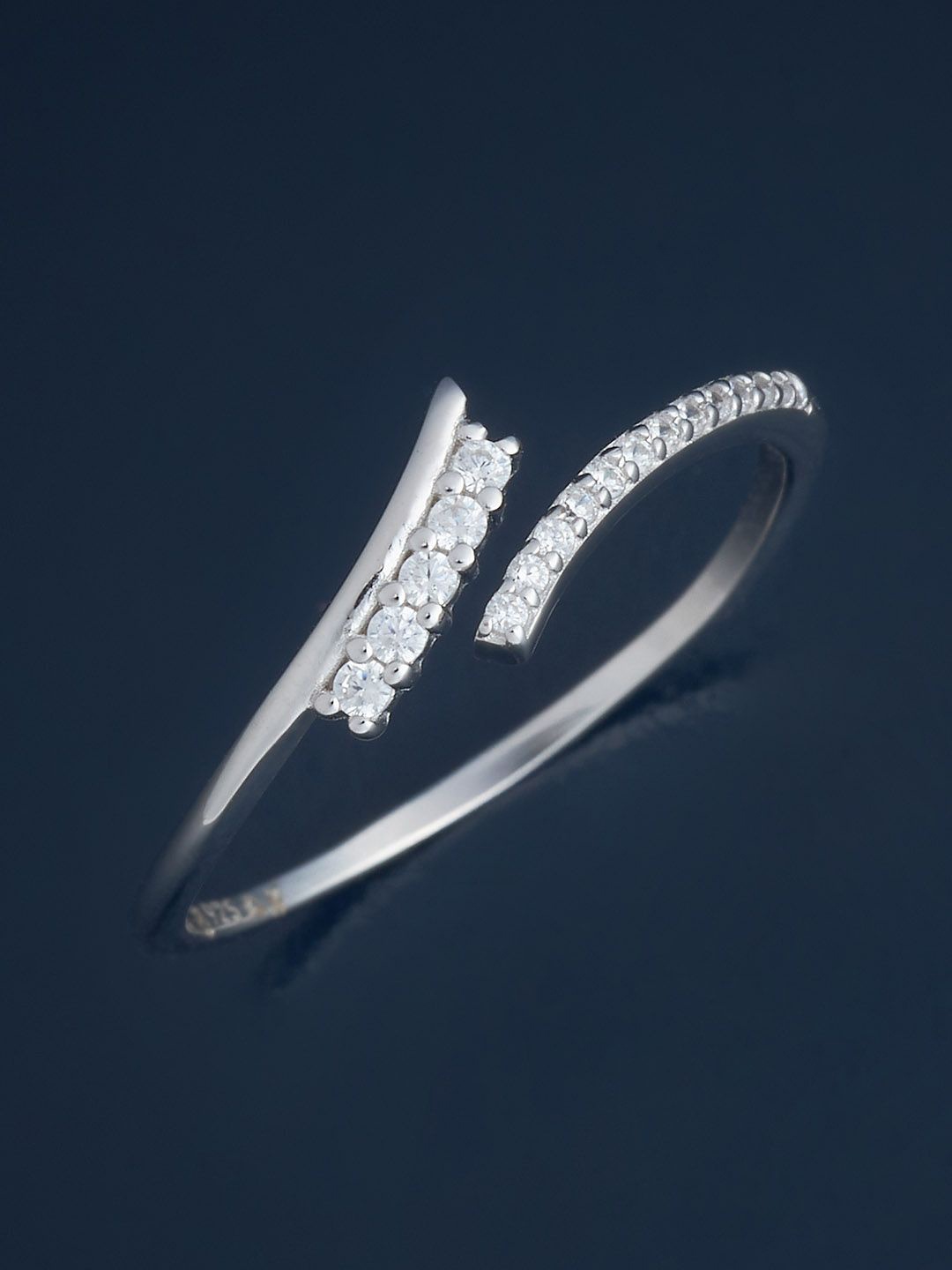 Kushal's Fashion Jewellery Sterling Silver Rhodium-Plated CZ Studded Temple Finger Ring
Kushal's Fashion Jewellery Sterling Silver Rhodium-Plated CZ Studded Temple Finger Ring