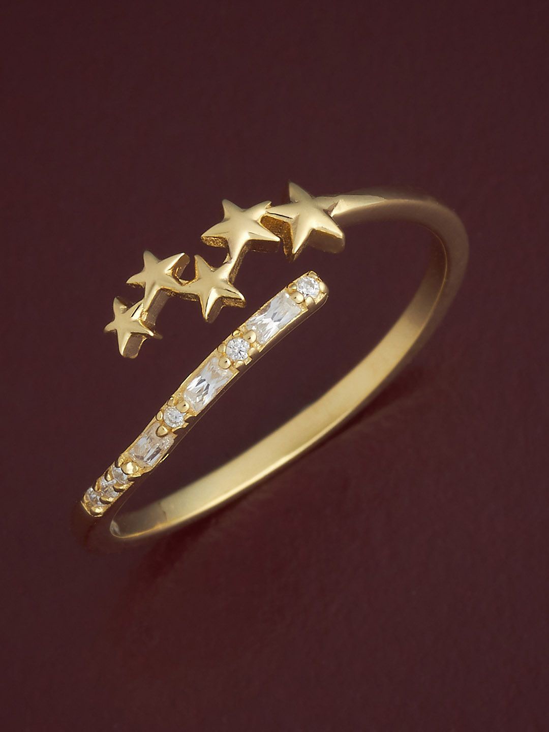 Kushal's Fashion Jewellery Sterling Silver Gold-Plated CZ Studded Temple Finger Ring
Kushal's Fashion Jewellery Sterling Silver Gold-Plated CZ Studded Temple Finger Ring