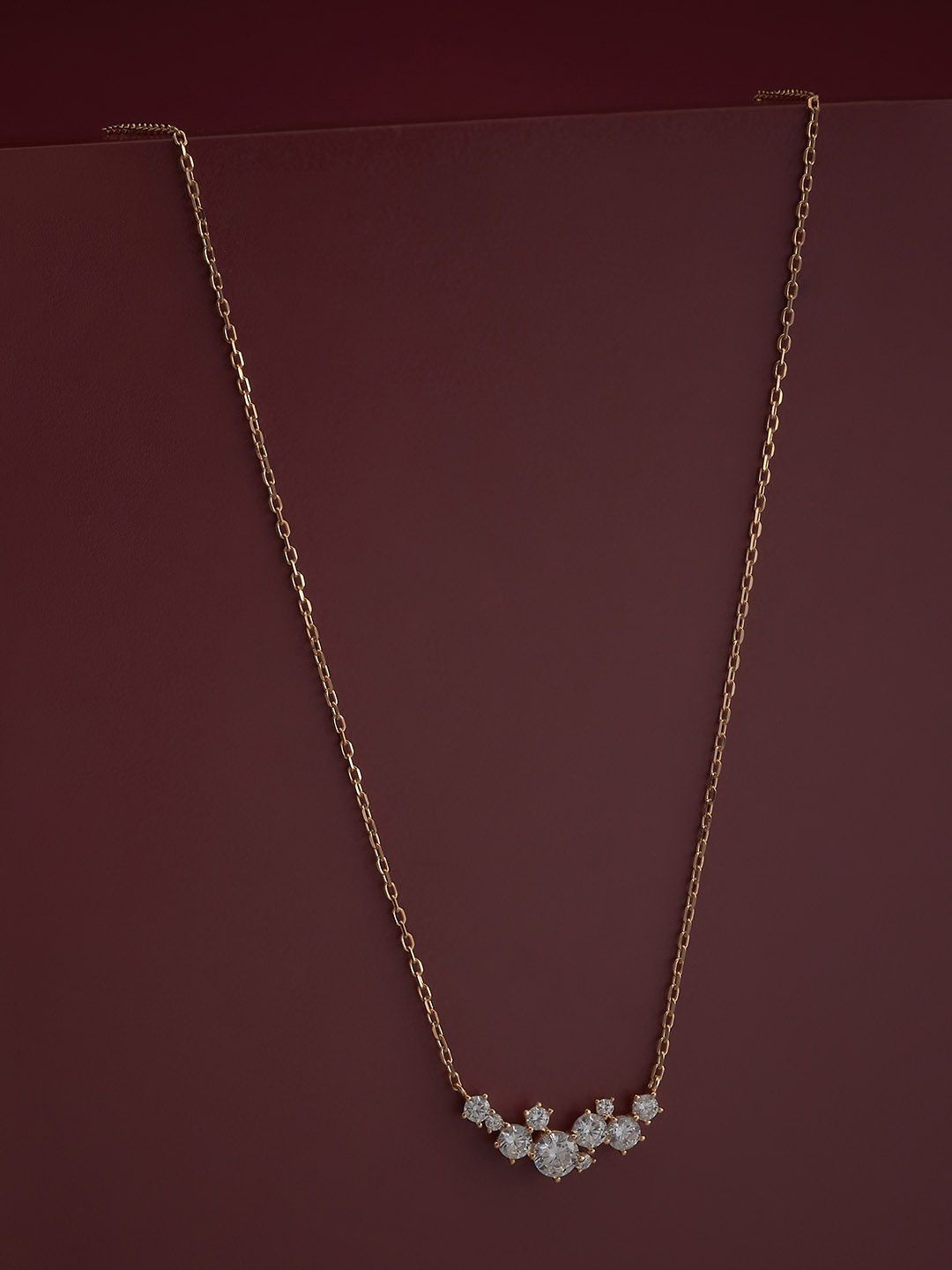 Kushal's Fashion Jewellery 92.5 Silver Rose Gold-Plated Zircon Studded Necklace
Kushal's Fashion Jewellery 92.5 Silver Rose Gold-Plated Zircon Studded Necklace
