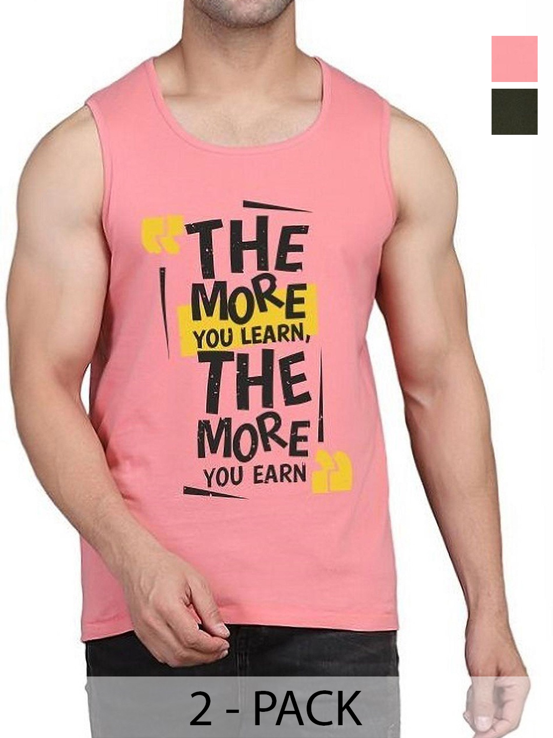WOOSTRO Men Pack Of 2 Typography Printed Round Neck Cotton Slim Fit T-shirts, Peach
WOOSTRO Men Pack Of 2 Typography Printed Round Neck Cotton Slim Fit T-shirts, Peach