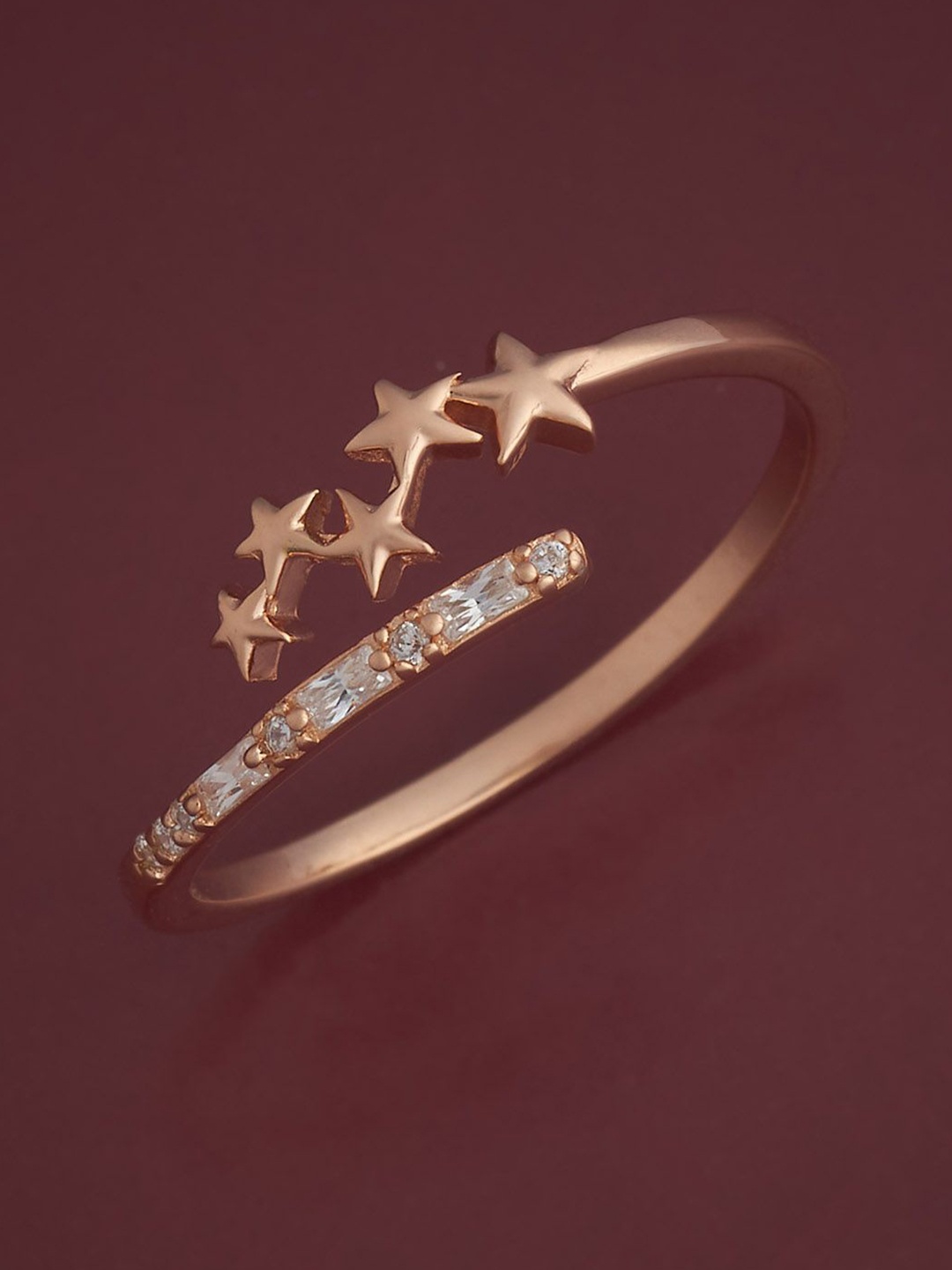 Kushal's Fashion Jewellery Sterling Silver Rose Gold-Plated CZ Studded Temple Finger Ring
Kushal's Fashion Jewellery Sterling Silver Rose Gold-Plated CZ Studded Temple Finger Ring