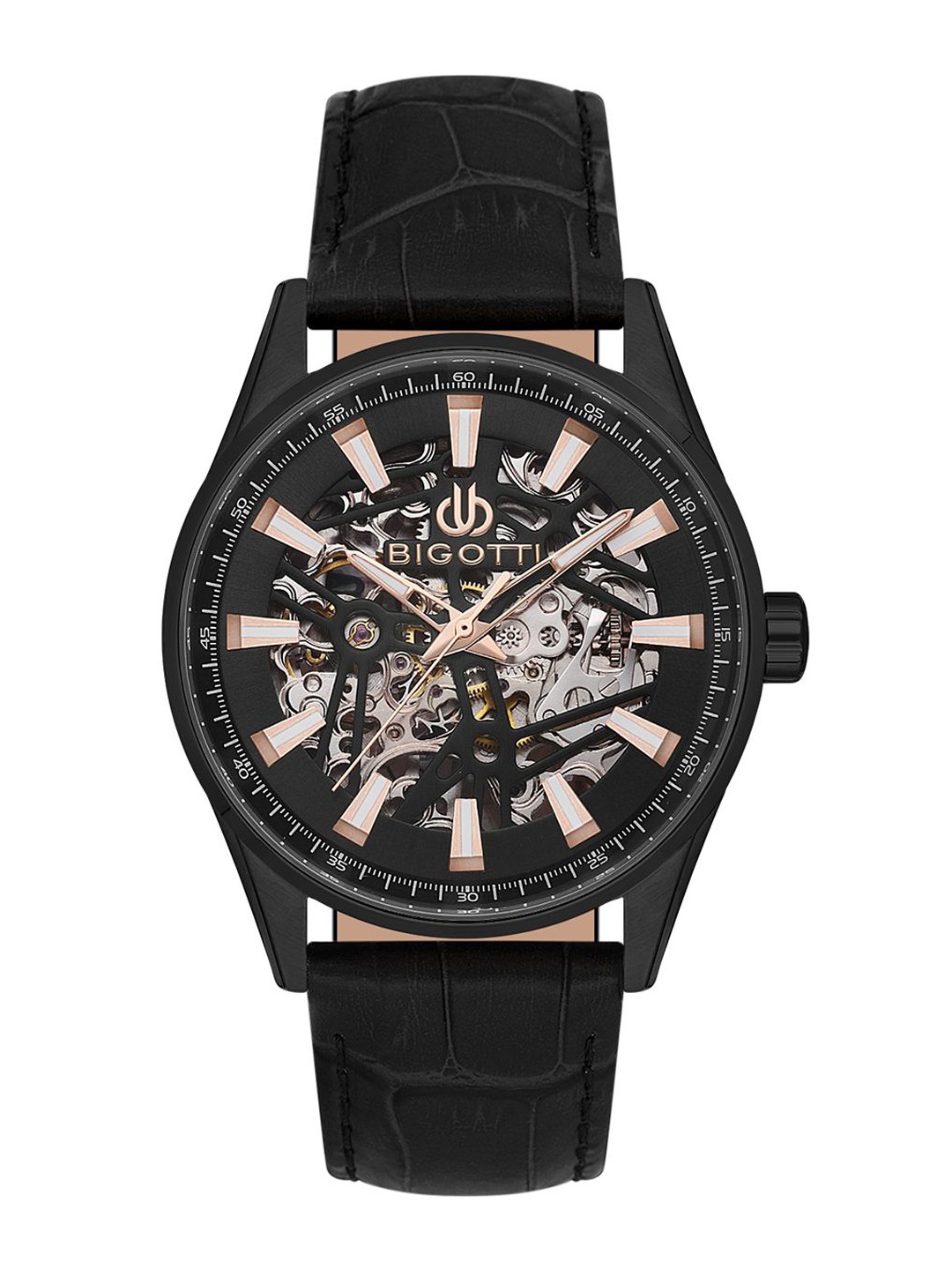 BIGOTTI Men Skeleton Dial & Leather Bracelet Style Straps Analogue Watch BG.1.10595-5, Black
BIGOTTI Men Skeleton Dial & Leather Bracelet Style Straps Analogue Watch BG.1.10595-5, Black