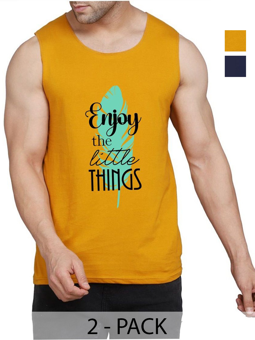 WOOSTRO Men Pack Of 2 Typography Printed Round Neck Cotton Slim Fit T-shirts, Mustard
WOOSTRO Men Pack Of 2 Typography Printed Round Neck Cotton Slim Fit T-shirts, Mustard