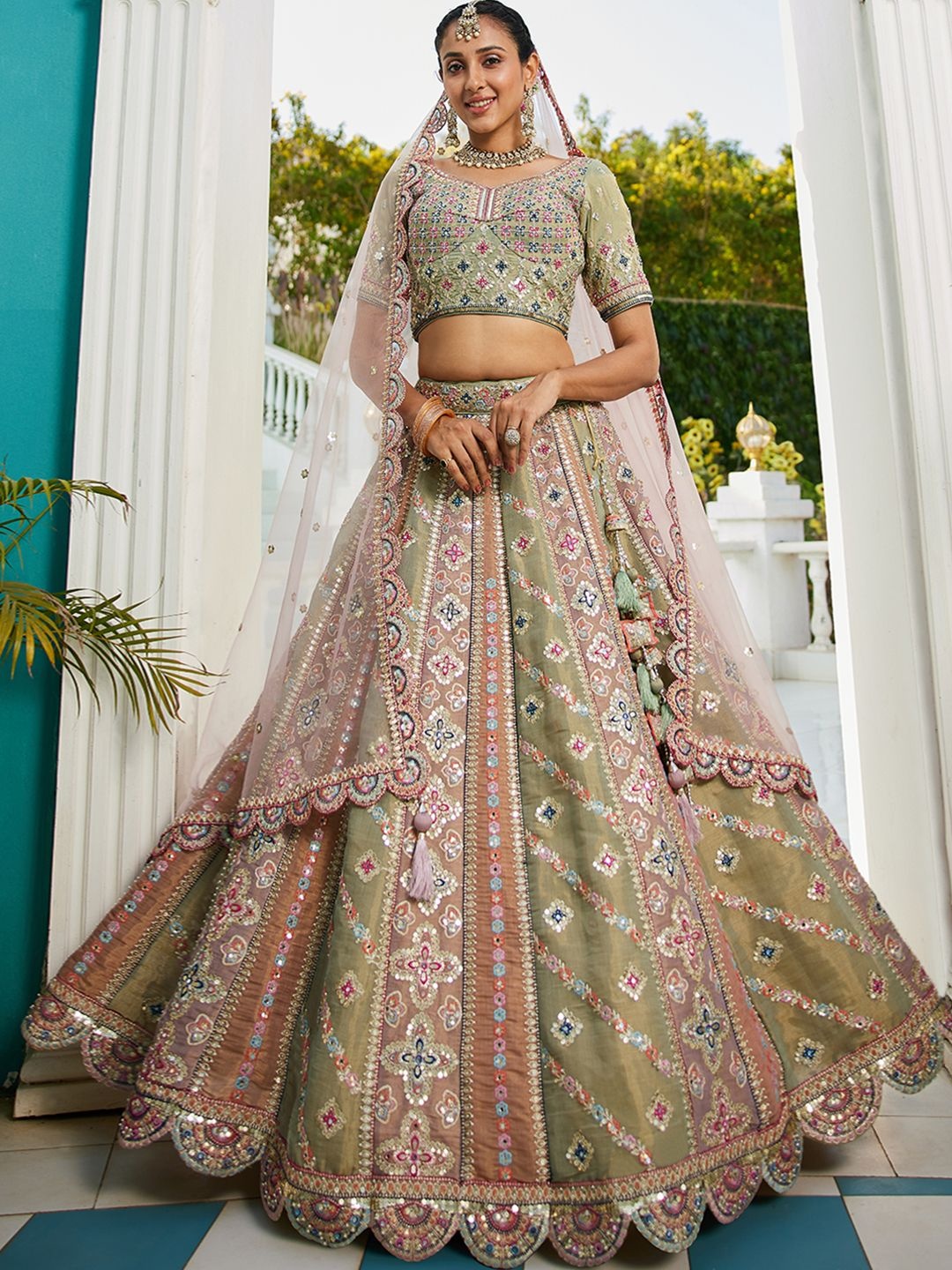 panchhi Embroidered Semi-Stitched Lehenga & Unstitched Blouse With Dupatta, Lime green
panchhi Embroidered Semi-Stitched Lehenga & Unstitched Blouse With Dupatta, Lime green
