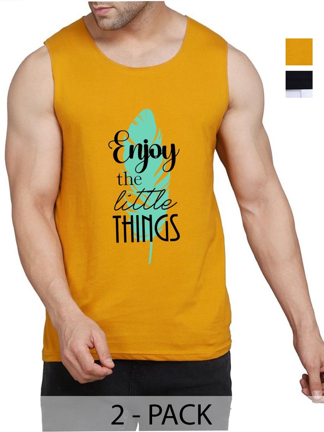 WOOSTRO Men Pack Of 2 Typography Printed Round Neck Cotton Slim Fit T-shirts, Mustard
WOOSTRO Men Pack Of 2 Typography Printed Round Neck Cotton Slim Fit T-shirts, Mustard