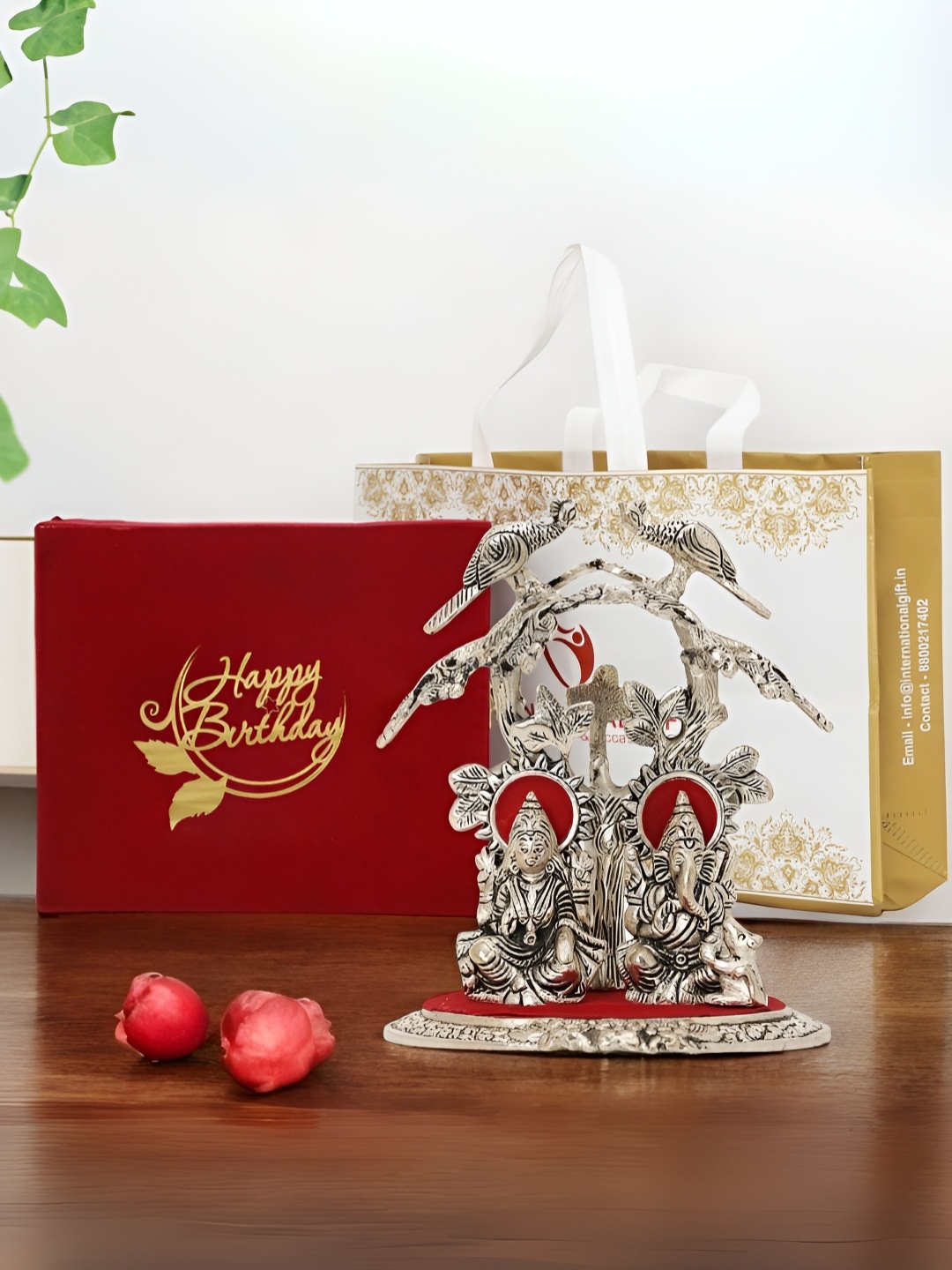 INTERNATIONAL GIFT Silver-Toned God And Goddess Laxmi Ganesh Religious Idol Showpiece
INTERNATIONAL GIFT Silver-Toned God And Goddess Laxmi Ganesh Religious Idol Showpiece