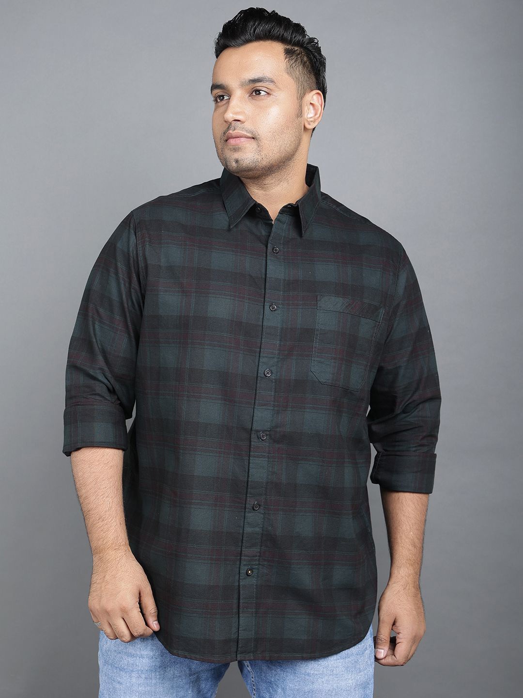 NEON CHILLIE Men Regular Fit Spread Collar Tartan Checked Cotton Casual Shirt, Black
NEON CHILLIE Men Regular Fit Spread Collar Tartan Checked Cotton Casual Shirt, Black