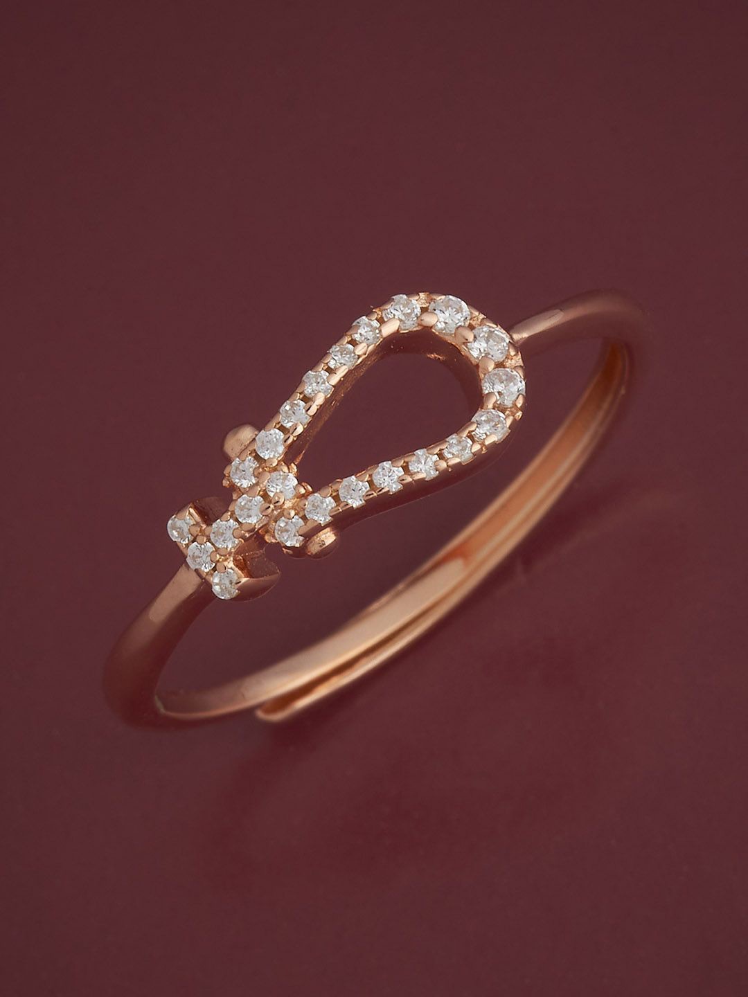 Kushal's Fashion Jewellery Sterling Silver Rose Gold-Plated CZ Studded Temple Finger Ring
Kushal's Fashion Jewellery Sterling Silver Rose Gold-Plated CZ Studded Temple Finger Ring