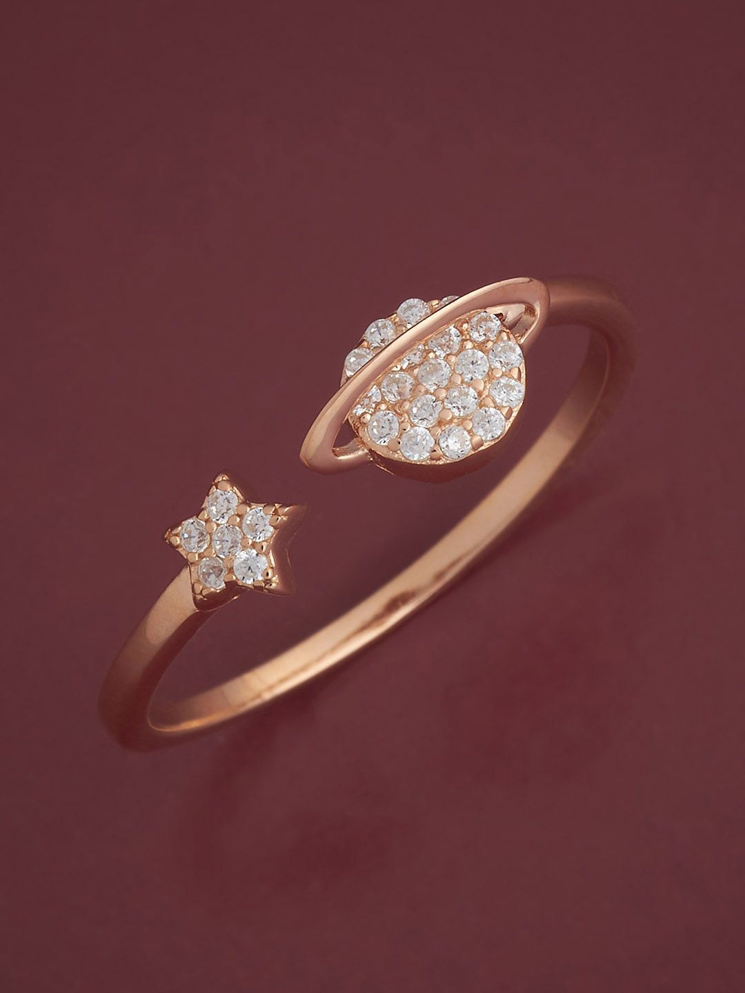 Kushal's Fashion Jewellery Sterling Silver Rose Gold-Plated CZ Studded Temple Finger Ring
Kushal's Fashion Jewellery Sterling Silver Rose Gold-Plated CZ Studded Temple Finger Ring