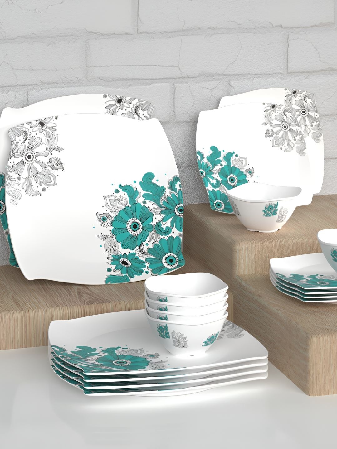 Castleite Marvella White 18 Pieces Floral Printed Melamine Dishwasher Safe Dinner Set
Castleite Marvella White 18 Pieces Floral Printed Melamine Dishwasher Safe Dinner Set