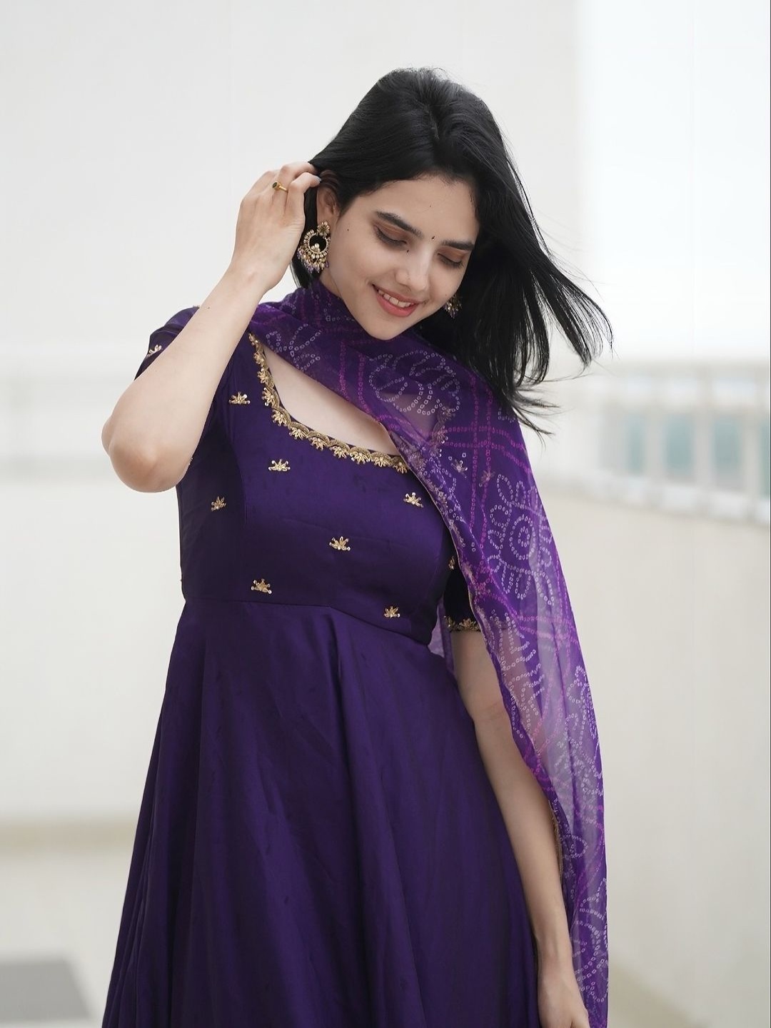DIVASTRI Zari Floral Embroidered Square Neck Anarkali Kurta With Trousers And Dupatta, Purple
DIVASTRI Zari Floral Embroidered Square Neck Anarkali Kurta With Trousers And Dupatta, Purple