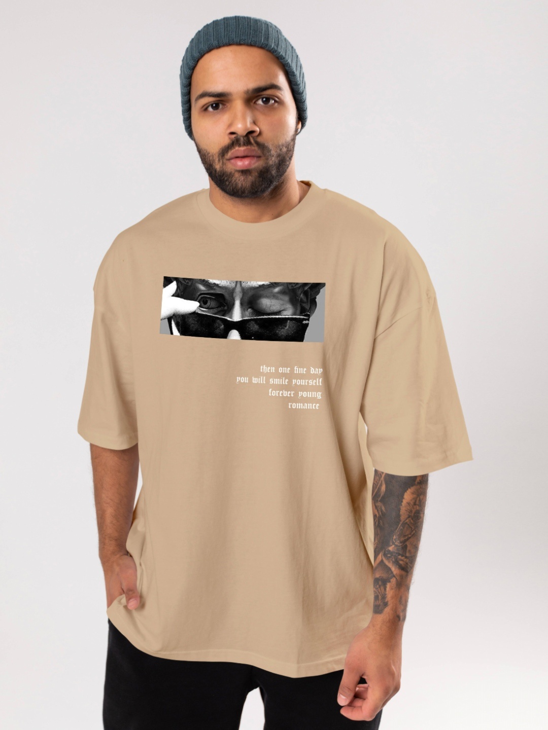 FLYIND VOGUE OUTFIT Men Bio Finish Graphic Printed Round Neck Cotton Oversized T-shirt, Beige
FLYIND VOGUE OUTFIT Men Bio Finish Graphic Printed Round Neck Cotton Oversized T-shirt, Beige