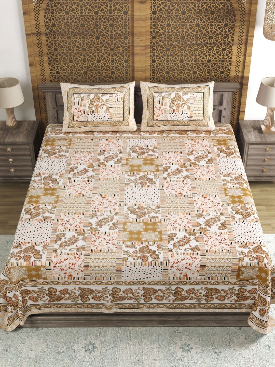 Myntra Elegant Homes White Floral Printed Cotton 144 TC King Bedsheet Set-2.18 m x 2.64 m
Myntra Elegant Homes White Floral Printed Cotton 144 TC King Bedsheet Set-2.18 m x 2.64 m