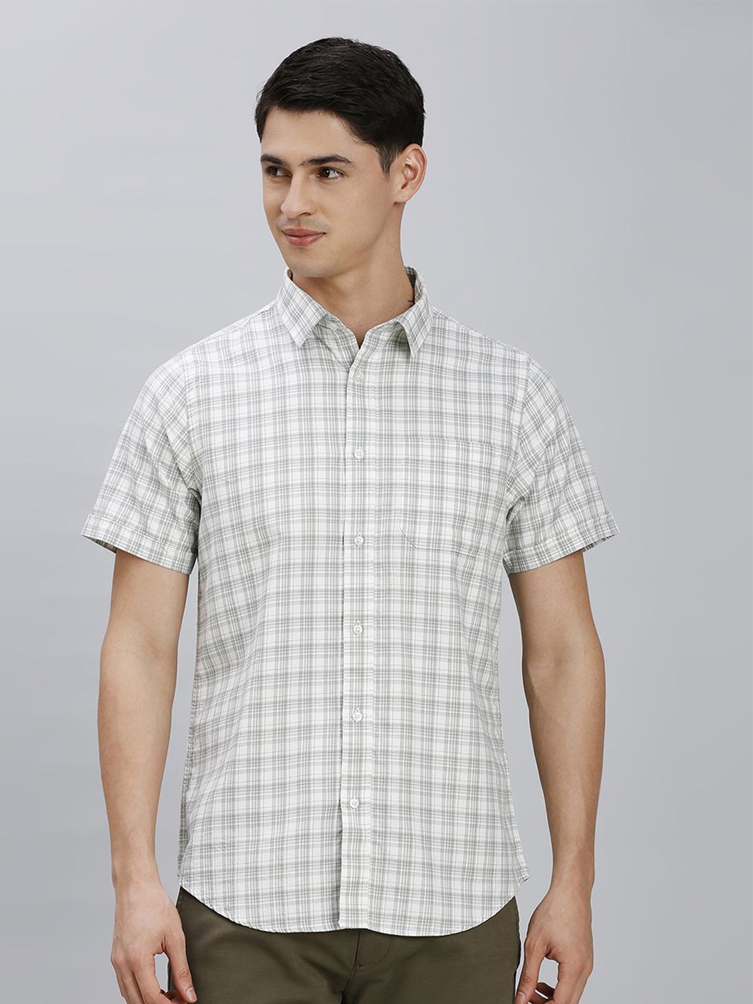 Reid & Taylor Men India Slim Fit Spread Collar Tartan Checked Cotton Casual Shirt, White
Reid & Taylor Men India Slim Fit Spread Collar Tartan Checked Cotton Casual Shirt, White