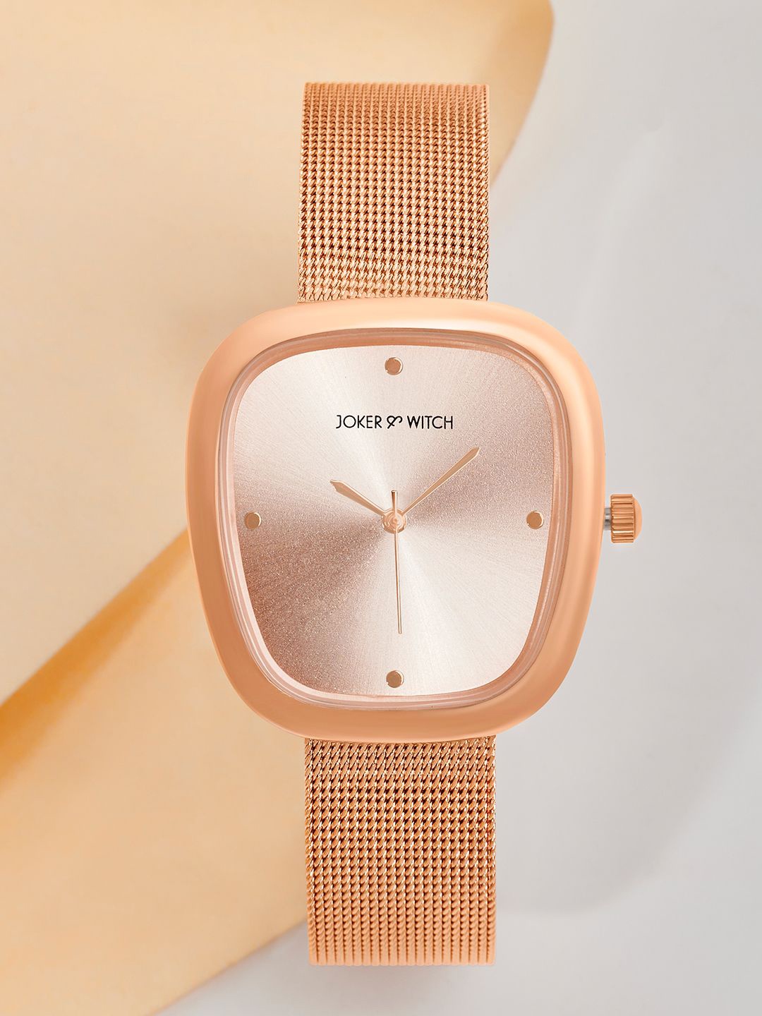 JOKER & WITCH Women Mother of Pearl Dial & Stainless Steel Bracelet Style Watch AMWW986, Rose gold
JOKER & WITCH Women Mother of Pearl Dial & Stainless Steel Bracelet Style Watch AMWW986, Rose gold