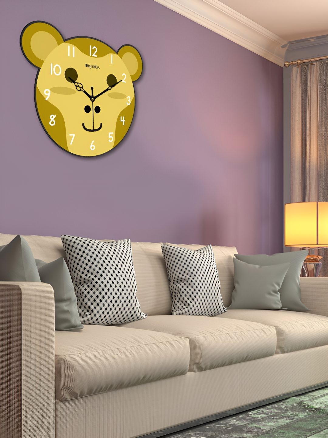 OLIVE TREE Yellow & Green Printed Analogue Wooden Animal Shaped Contemporary Wall Clock
OLIVE TREE Yellow & Green Printed Analogue Wooden Animal Shaped Contemporary Wall Clock