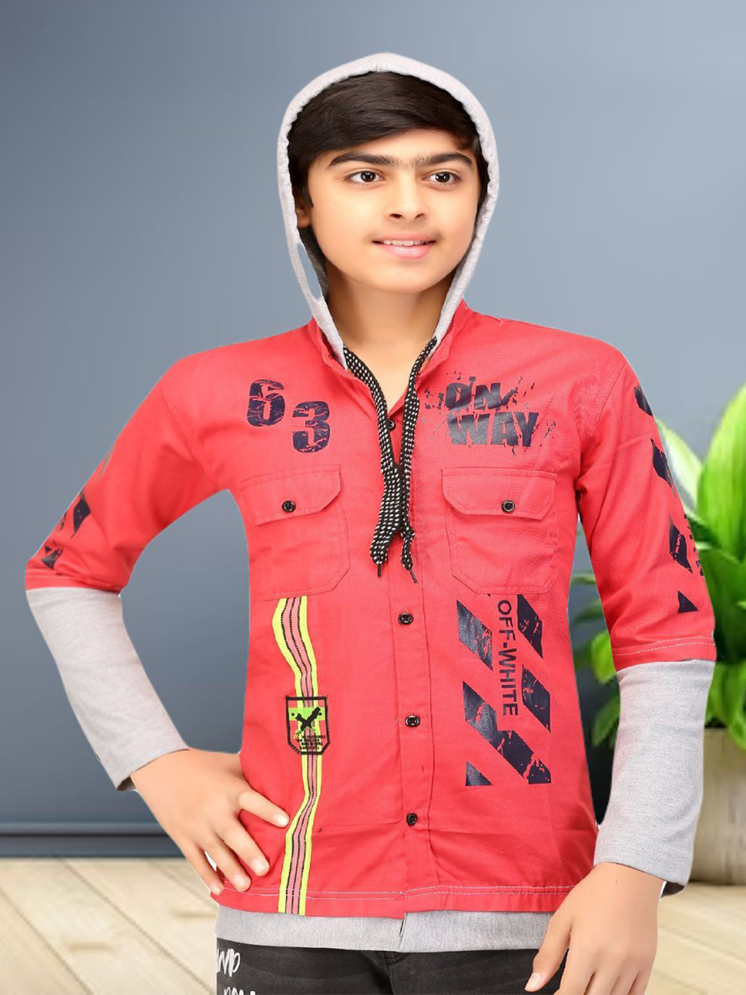 FASHION GRAB Boys Classic Hood Multi Striped Cotton Casual Shirt, Red
FASHION GRAB Boys Classic Hood Multi Striped Cotton Casual Shirt, Red