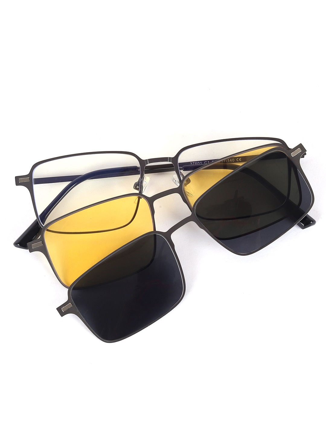 HASHTAG EYEWEAR Unisex Full Rim Clip on Square Frame With Blue-Cut Lens - 37601, Grey
HASHTAG EYEWEAR Unisex Full Rim Clip on Square Frame With Blue-Cut Lens - 37601, Grey