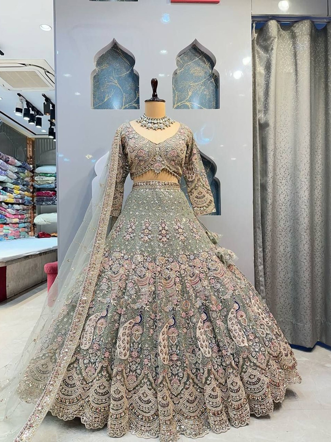 VILLE FASHION Embroidered Sequinned Semi-Stitched Lehenga & Unstitched Blouse With Dupatta, Green
VILLE FASHION Embroidered Sequinned Semi-Stitched Lehenga & Unstitched Blouse With Dupatta, Green