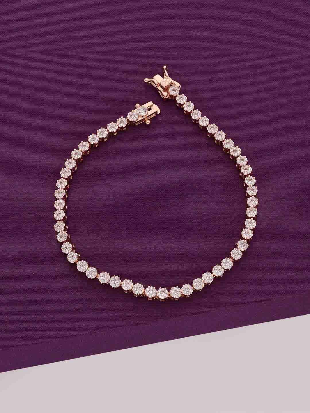 KAI JEWEL Women Sterling Silver CZ-Studded Rose Gold-Plated Classic Circular Link Bracelet
KAI JEWEL Women Sterling Silver CZ-Studded Rose Gold-Plated Classic Circular Link Bracelet