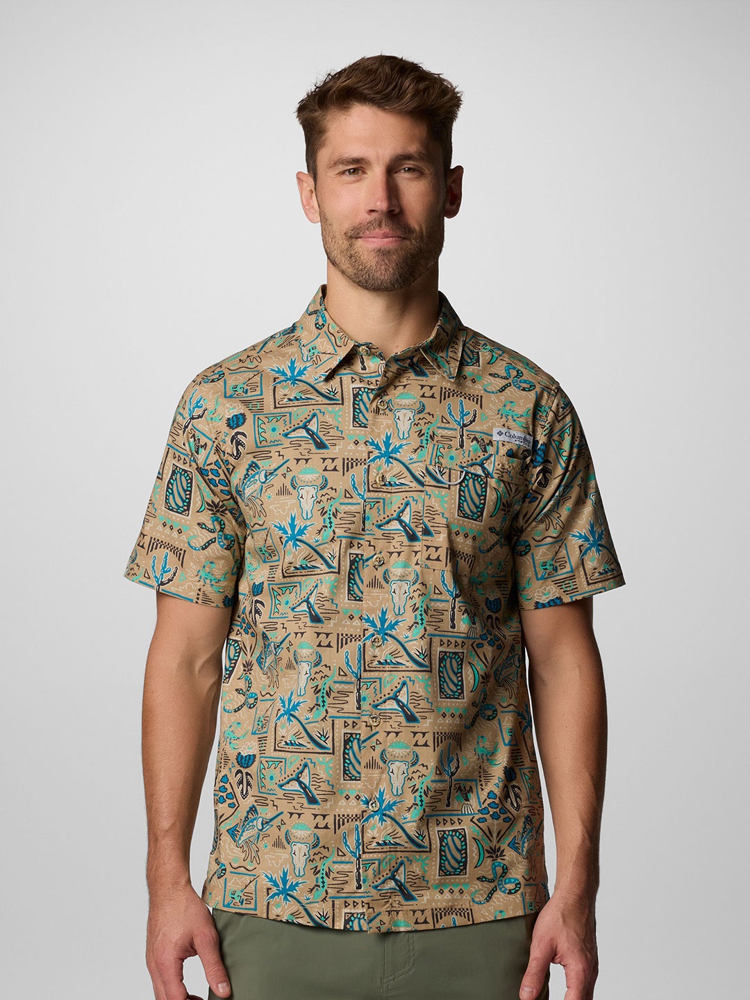 Columbia Men Classic Slim Fit Spread Collar Conversational Printed Cotton Casual Shirt, Beige
Columbia Men Classic Slim Fit Spread Collar Conversational Printed Cotton Casual Shirt, Beige