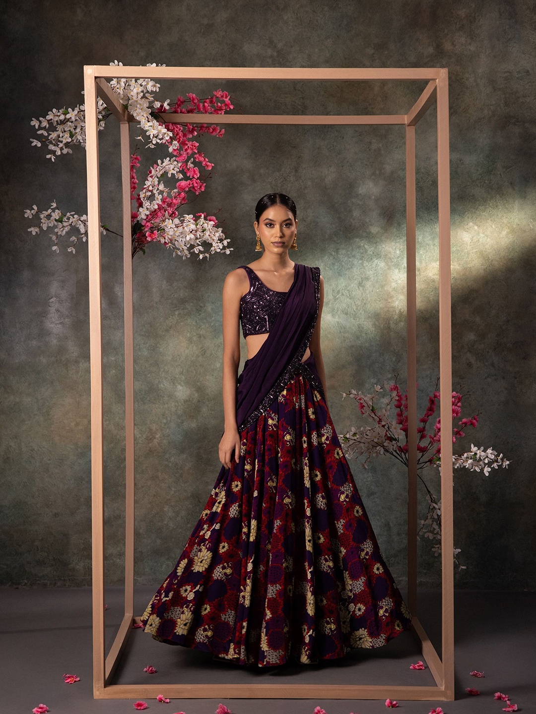 Mehak Murpana Embellished Sequinned Ready to Wear Lehenga & Blouse With Dupatta, Purple
Mehak Murpana Embellished Sequinned Ready to Wear Lehenga & Blouse With Dupatta, Purple