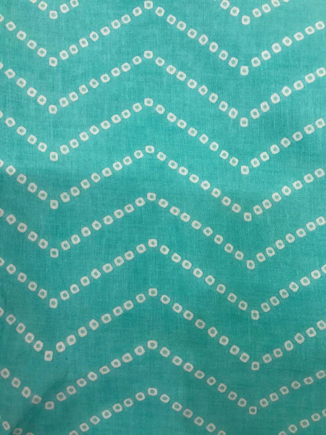 PALASH Bandhani Printed Block Technique Pure Cotton Unstitched Dress Material, Turquoise blue
PALASH Bandhani Printed Block Technique Pure Cotton Unstitched Dress Material, Turquoise blue