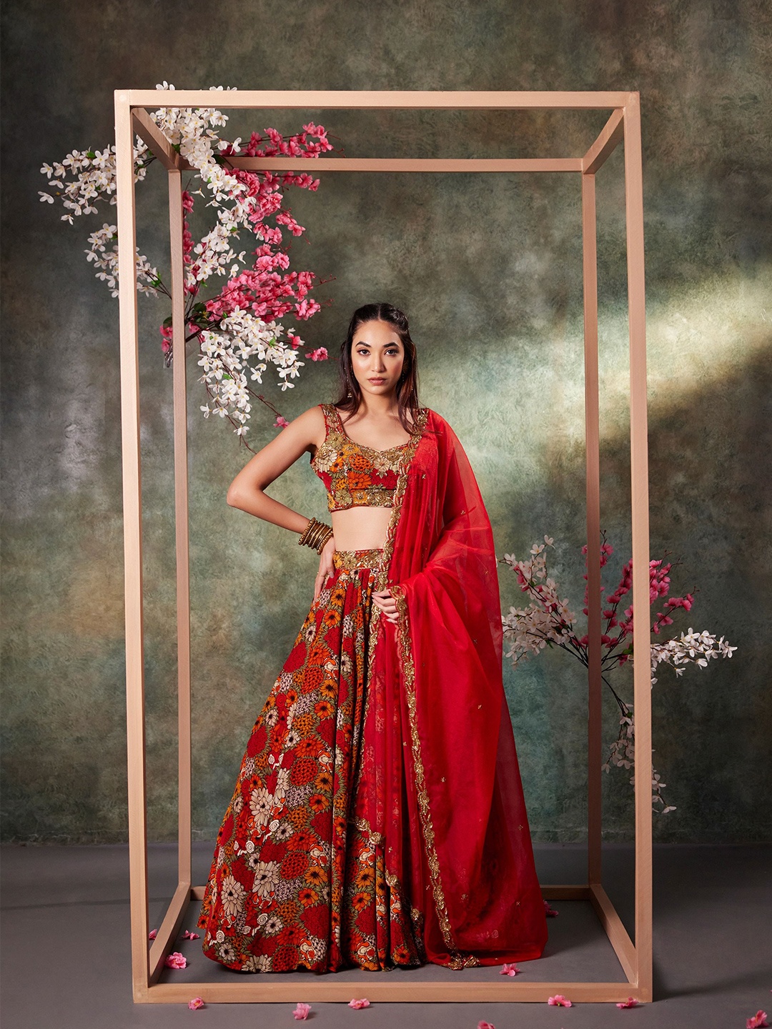 Mehak Murpana Printed Beads and Stones Ready to Wear Lehenga & Blouse With Dupatta, Orange
Mehak Murpana Printed Beads and Stones Ready to Wear Lehenga & Blouse With Dupatta, Orange