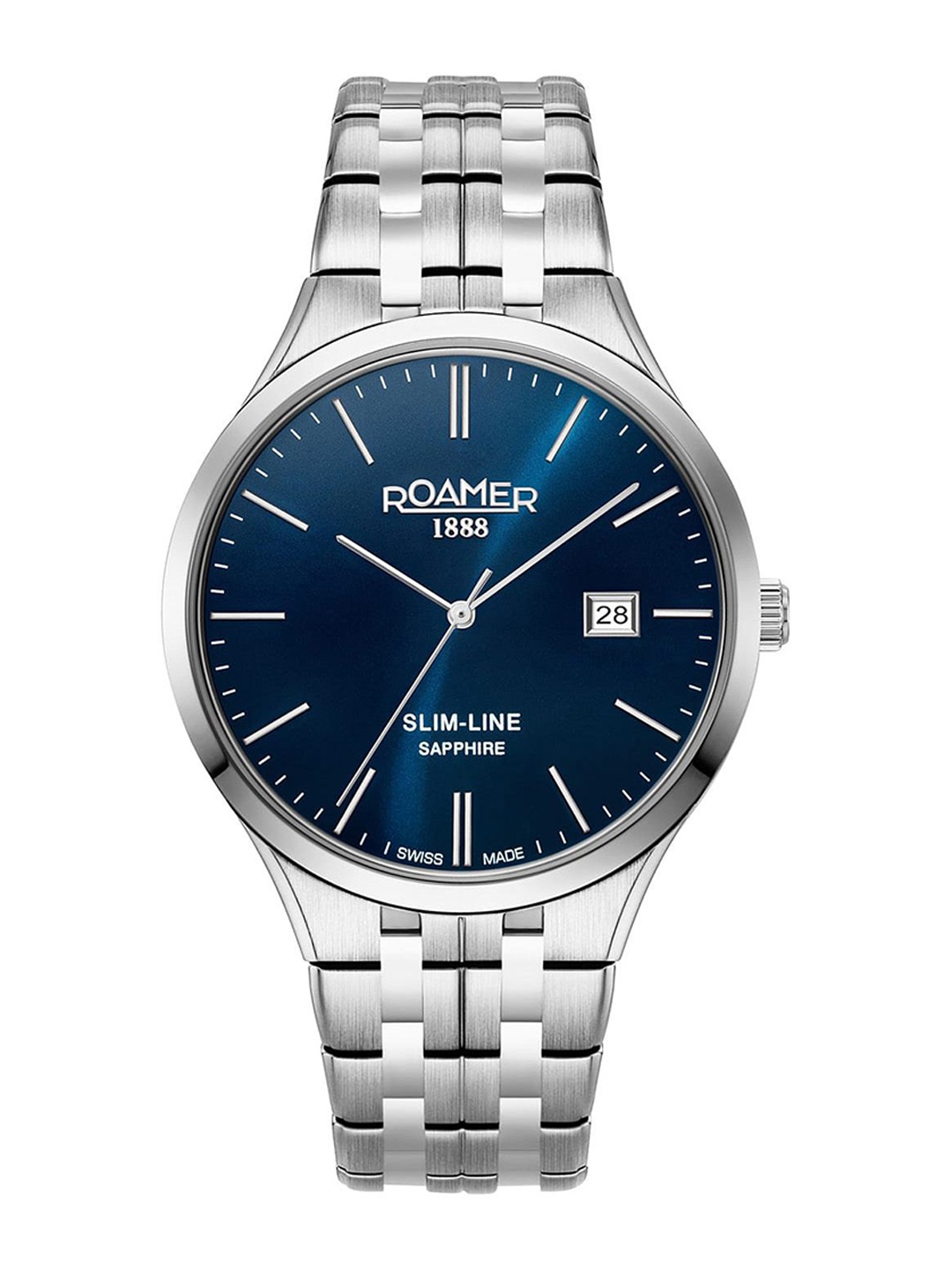 ROAMER Men Brass Dial & Stainless Steel Bracelet Style Straps Analogue Watch 512833 41 45 20, Blue
ROAMER Men Brass Dial & Stainless Steel Bracelet Style Straps Analogue Watch 512833 41 45 20, Blue