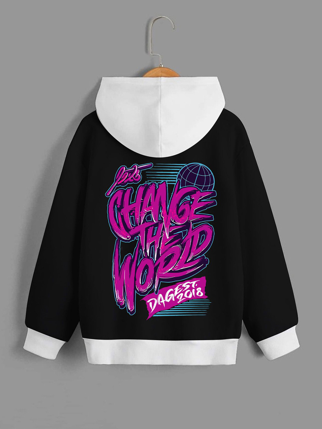 Dagcros Boys Printed Hooded Sweatshirt, Black
Dagcros Boys Printed Hooded Sweatshirt, Black