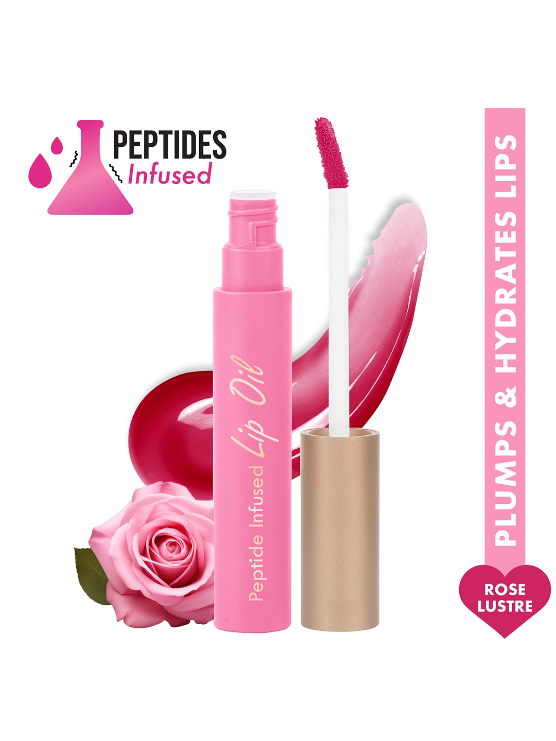 Insight Cosmetics Peptide Infused Non-Sticky Tinted Lip Oil- 4.5gm -Rose Lustre, Pink
Insight Cosmetics Peptide Infused Non-Sticky Tinted Lip Oil- 4.5gm -Rose Lustre, Pink