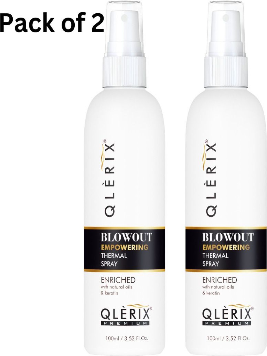 QLERIX Set Of 2 Blowout Empowering Thermal Spray Enriched With Keratin - 100 ml Each, Transparent
QLERIX Set Of 2 Blowout Empowering Thermal Spray Enriched With Keratin - 100 ml Each, Transparent